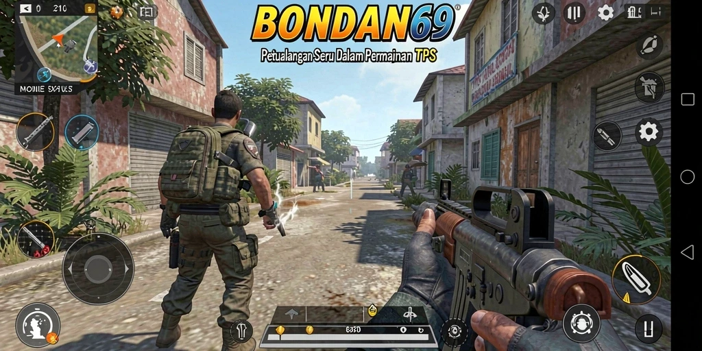 Tampilan gameplay menegangkan dalam BONDAN69 saat pemain bertempur.
