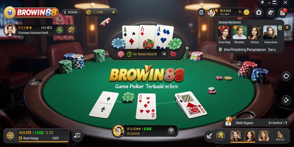 Gameplay poker yang seru dan mendalam di BROWIN88.