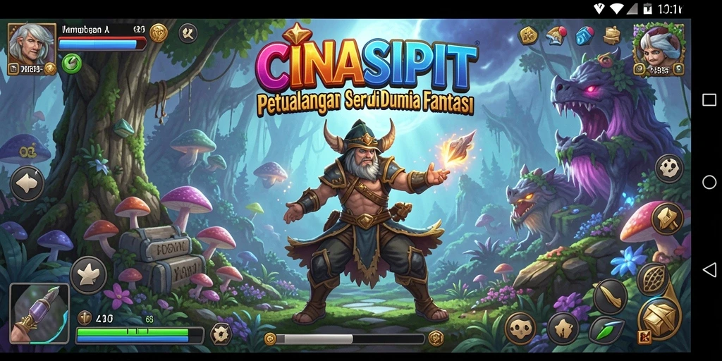 Screenshot main CINASIPIT menunjukkan aksi petualangan yang mendebarkan.