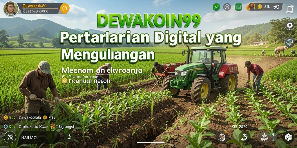 Tampilan gameplay seru dari DEWAKOIN99 dengan pertanian yang interaktif.
