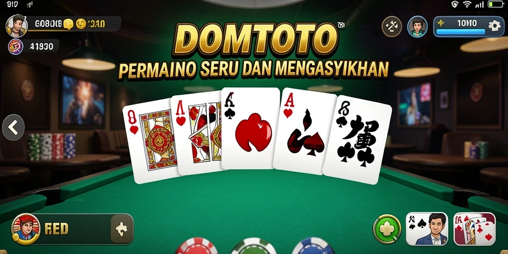 Tampilan gameplay seru dalam permainan Domino DOMTOTO.