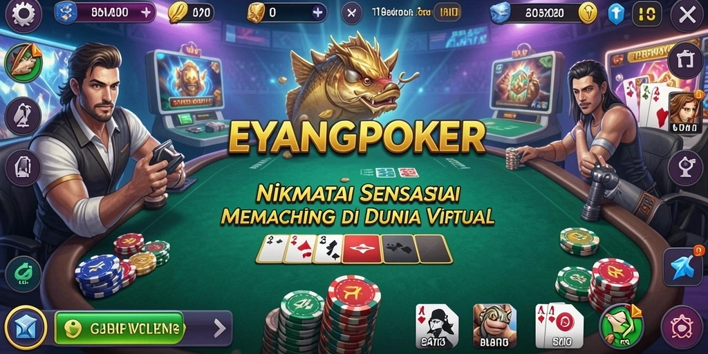 Tampilan gameplay EYANGPOKER yang menakjubkan dalam memancing ikan.