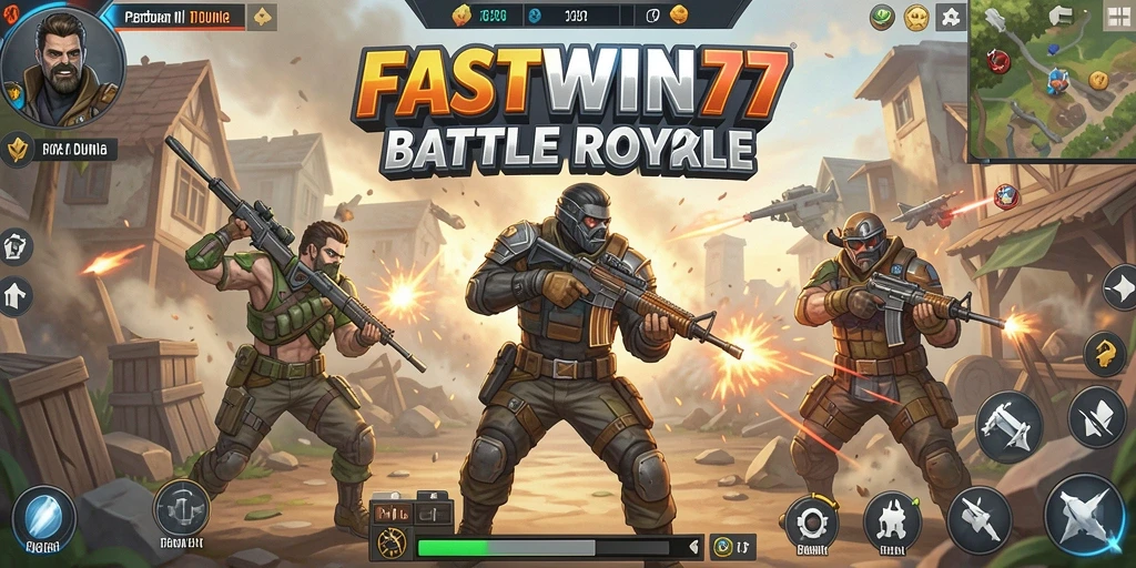 Gameplay seru dan menegangkan di FASTWIN77 Battle Royale.