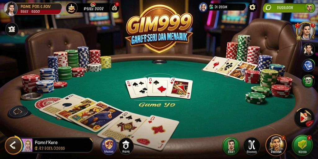 Tampilan gameplay Poker menarik di GIM999 dengan antarmuka yang menawan.