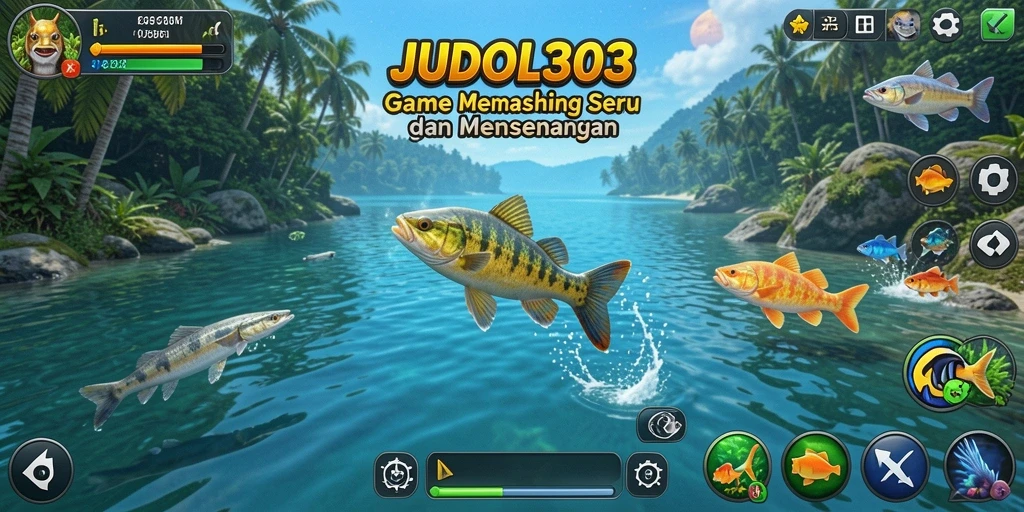 Tampilan gameplay seru dalam JUDOL303 dengan aksi memancing menarik.