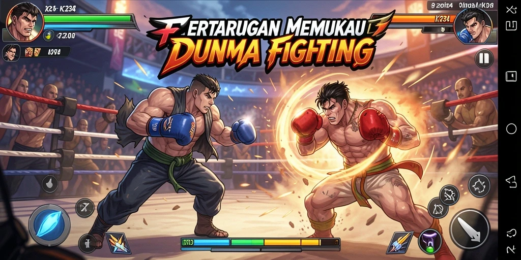 Screenshot gameplay K234 menampilkan aksi pertarungan yang dinamis dan mendebarkan.
