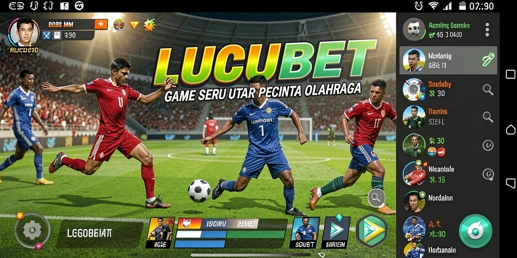 Screenshot gameplay LUCUBET menampilkan aksi olahraga menarik.