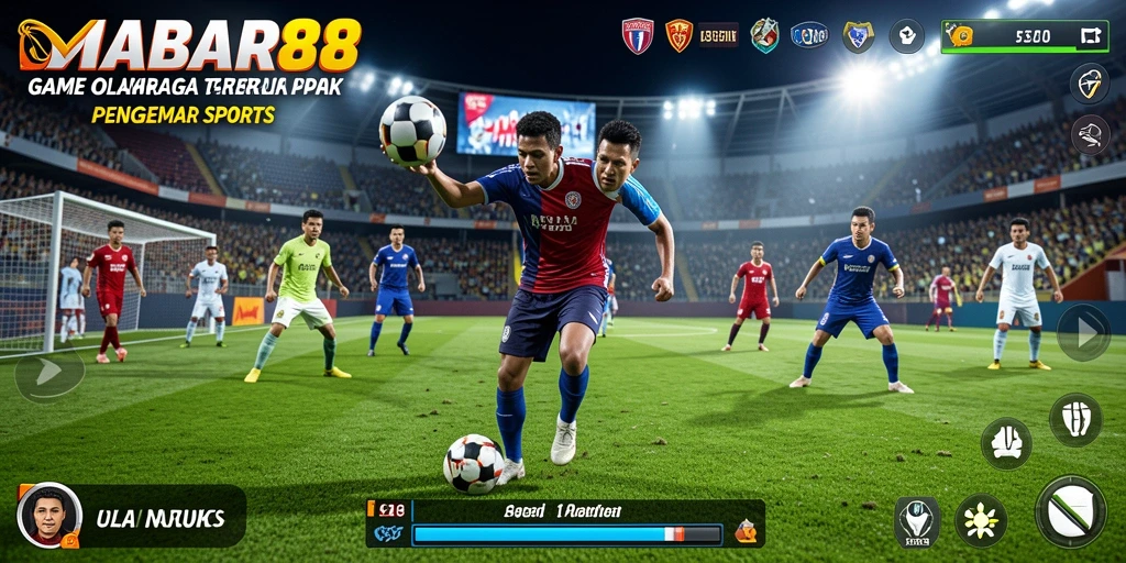 Screenshot gameplay MABAR88 menampilkan aksi olahraga seru.