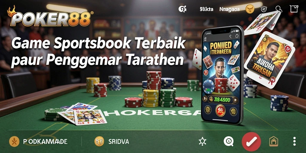 Tampilan utama gameplay POKER88 dengan fitur sportsbook.