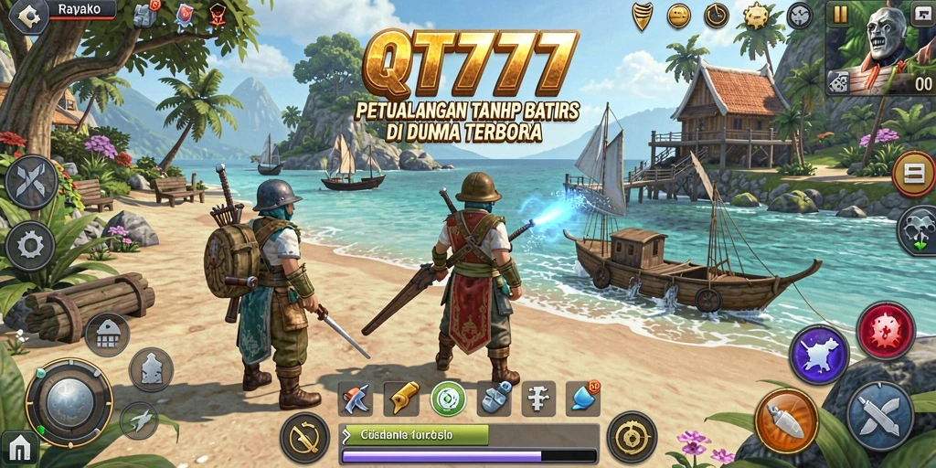 Screenshot dari gameplay QT777 yang menampilkan eksplorasi dunia terbuka.