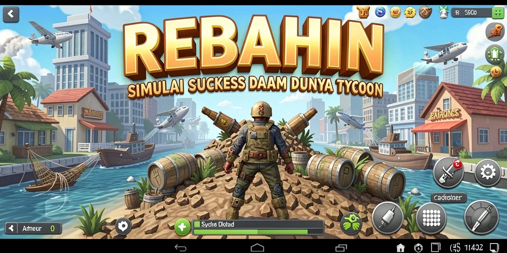 Tangkapan layar game REBAHIN menunjukkan aksi Tycoon yang mendebarkan.