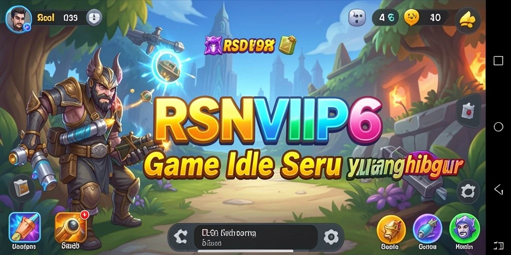 Tampilan gameplay RSNVIP6 dengan karakter yang lucu dan antarmuka menarik.