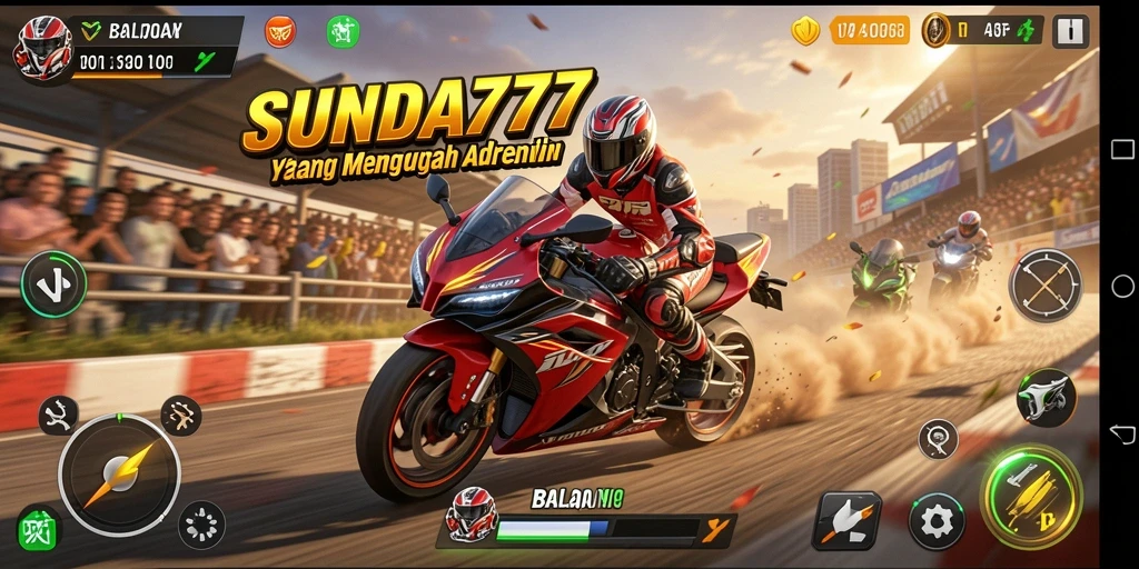 Tampilan gameplay SUNDA777 yang penuh aksi dan kecepatan.