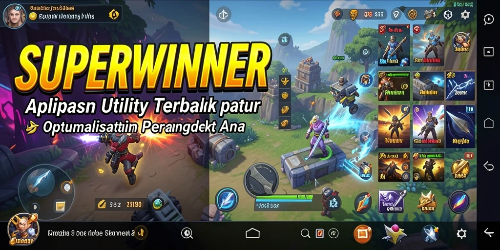 Tampilan antarmuka utama SUPERWINNER yang intuitif dan mudah digunakan.