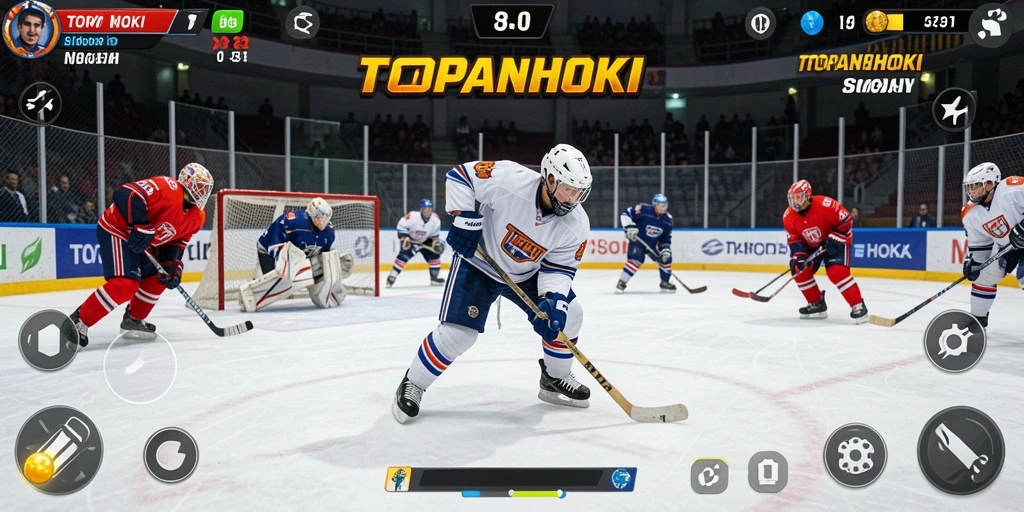 Tampilan gameplay menarik dari TOPANHOKI yang penuh aksi.